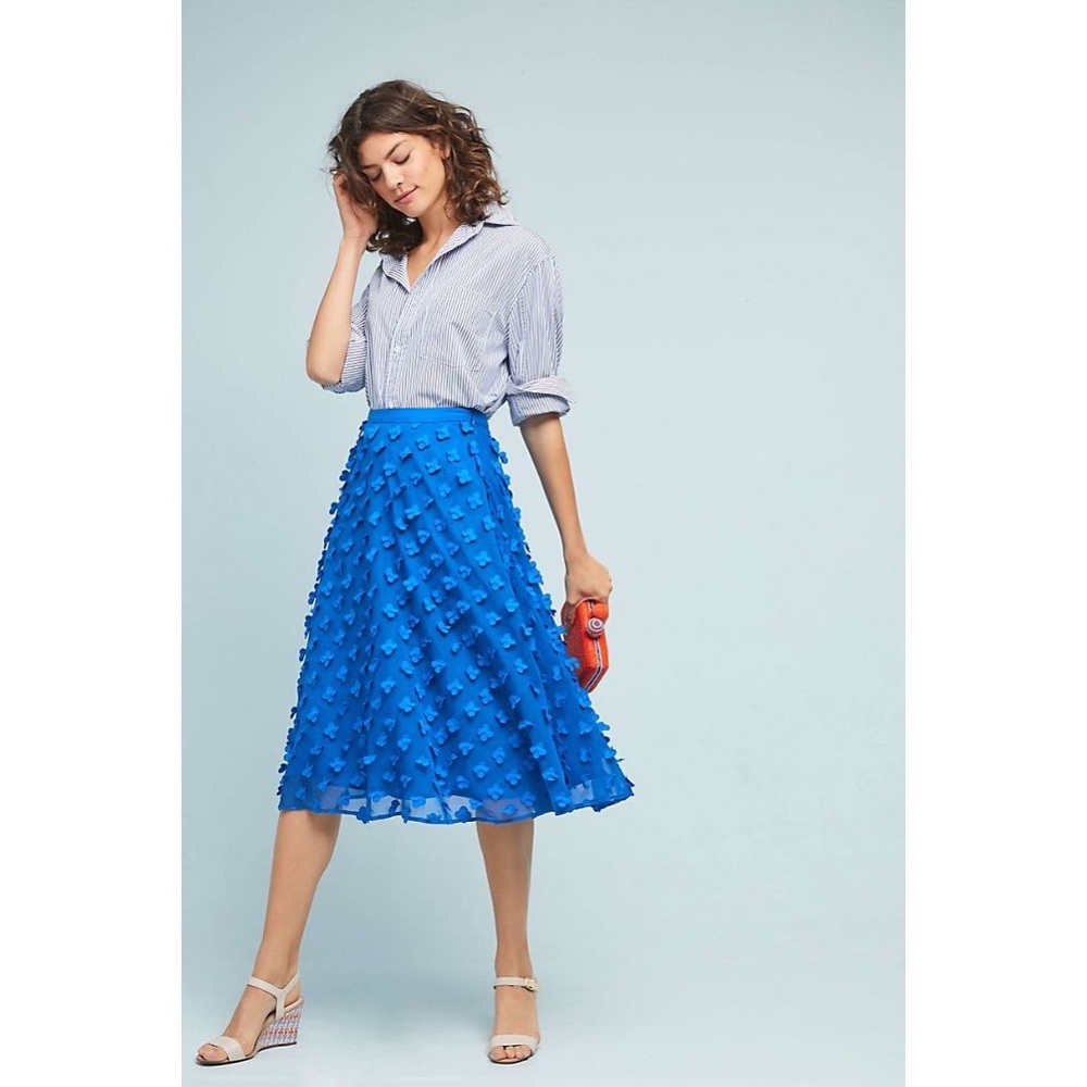 Maeve / Anthropologie Alice Textured Skirt - NWOT